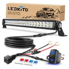 22 Inch LED Light Bar Spot Flood Combo Beam with Wiring Harness Kit  Single