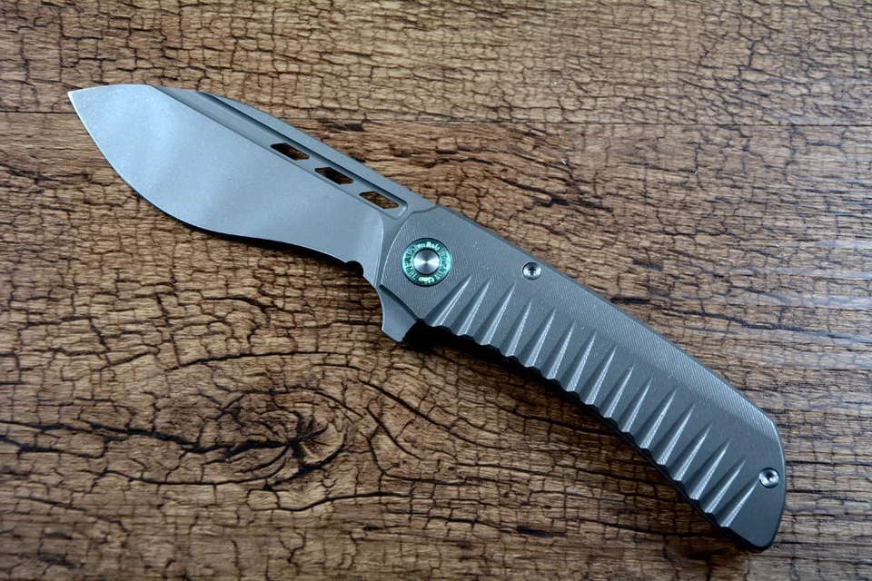 TWOSUN 折叠口袋刀 14C28N 刀片陶瓷滚珠轴承钛 TS411 — 第 2/4 张图片