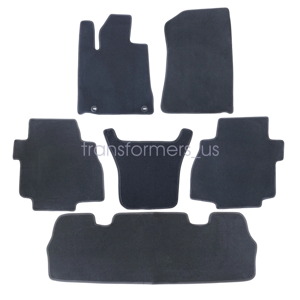 For 2008 2009 2010-2022 Toyota Sequoia Front & Rear Floor Mats Carpet Black 6PCS - Image 4 of 4