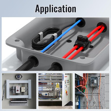 Insulated Multi Tap Connector 3/0-6 AWG 2 Port Aluminum Wire Connector Black ...