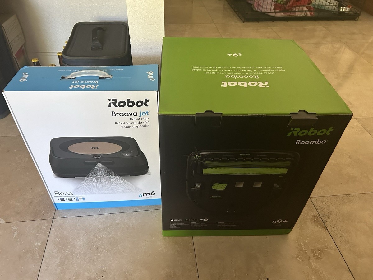 ルンバ s9+ ・iRobot m6 セット Roomba® s9+ Self-Emptying Robot Vacuum & Black Braava jet