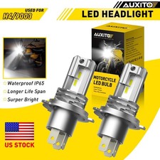 2X 22W H4 9003 HB2 Bright White 6000K Motorcycle LED Headlights Bulbs Hi&Lo Beam
