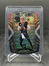 2020 Panini Select Joe Burrow RC Rookie Club Level Tri Color Wave Die Cut #246