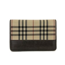 EGA BURBERRY Nova Check Canvas Leather Card Case Beige/9CD0317