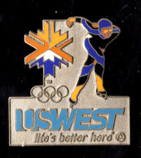 SALT LAKE 2002. OLYMPIC GAMES PIN. SPEED SKATING. LIFE S BETTER HERE