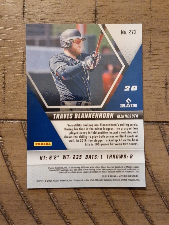 2021 Panini Mosaic - Rookie Travis Blankenhorn #272 (RC) - Image 2 of 2