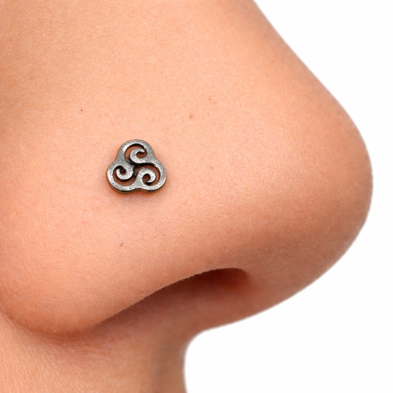 Triskele Nose Stud Celtic Triskelion g23 Titanium L Bent Body Piercing Jewellery