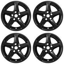 4 Black 16 Wheel Skins Hub Caps Alloy Rim Covers For 2016-2018 Chevy Malibu Ls