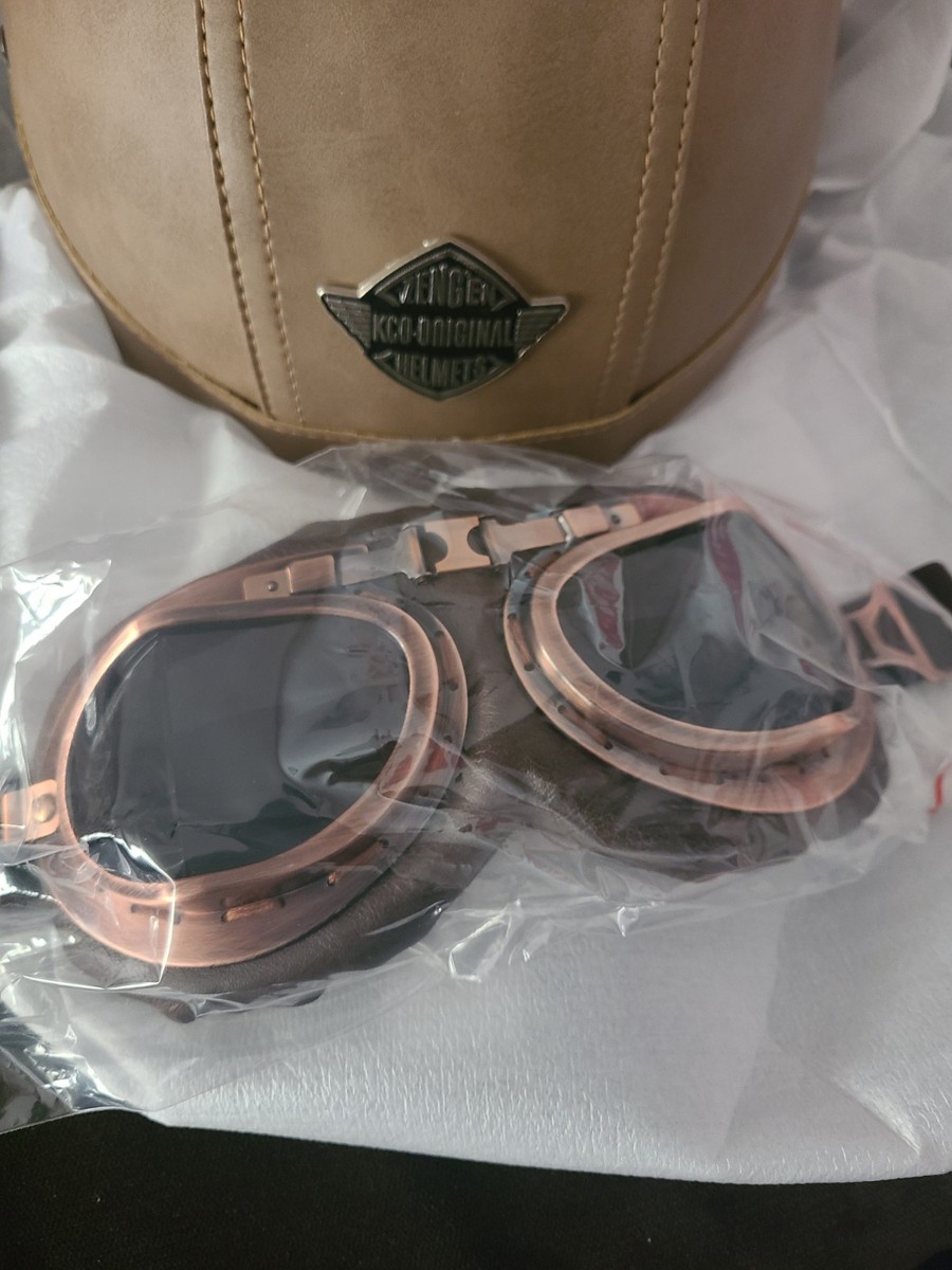 Zengen KCO Original Shorty Half Helmet XL Brown Leather With