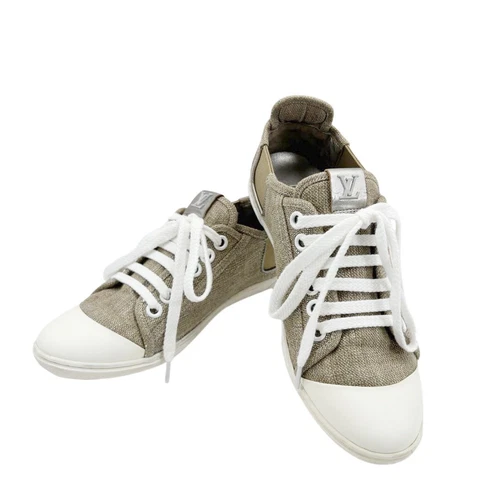 LOUIS VUITTON Sneakers Canvas 36 1/2 US 5.5 Beige Ladies
