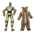 Star Wars Vintage 1995 C-3PO & Ewok Logray 1983 3"-3.5" Action Figures Loose
