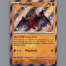 Pokémon TCG - Paldean Fates Hawlucha Card 175/091 Shiny Holo Rare