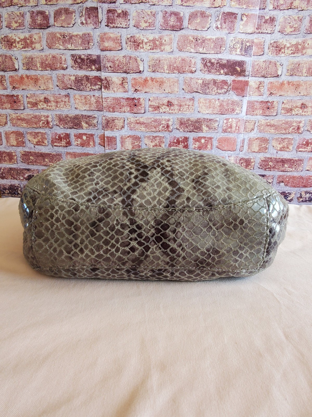 Michael Kors Black Python Snakeskin Embossed Leat… - image 5