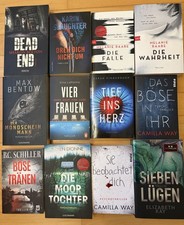 Thriller Paket 12 spannende Bücher- Max Bentow -Camilla Way- Melanie Raabe u.a.