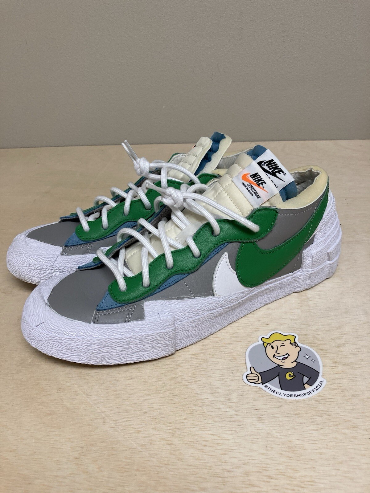 SACAI X NIKE Taglia 9 Nike sacai x blazer basso classico verde