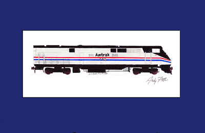 Amtrak P42DC #145 40th Anniversary 11x17