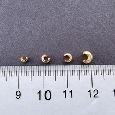 Crimp Bead Covers Gold-Filled Beads - Package of 25- 2.5mm 3mm 3.2mm 4mm Options