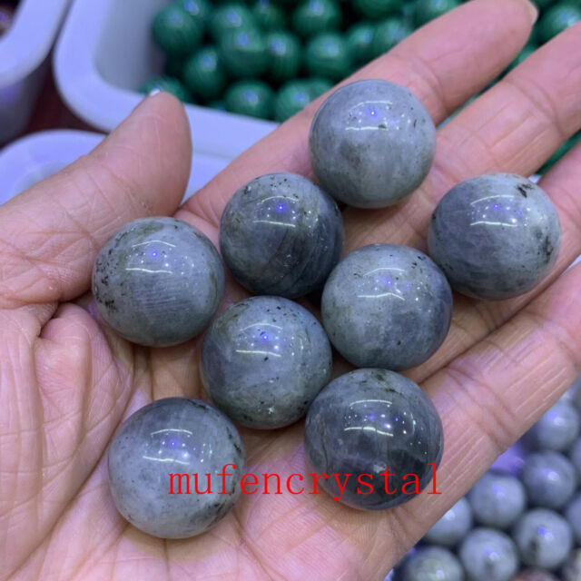 5pcNatural labradorite Quartz Sphere Quartz Crystal Ball Reiki Healing