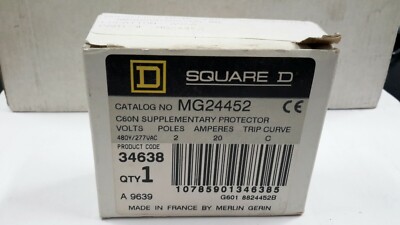  Square-D, MG24452SUPPLEMENTARY PROTECTOR  Multi 9 C60, 20A