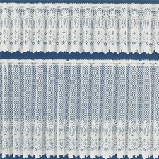 Thick Macrame Cotton Look White Lace Window Cafe Net Curtain Sold by the Metre