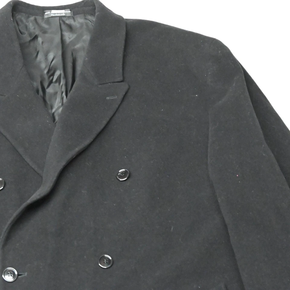 Kenneth Cole Reaction 36S Small Brown 100% Wool Button Front Trench Overcoat - Image 2 of 4