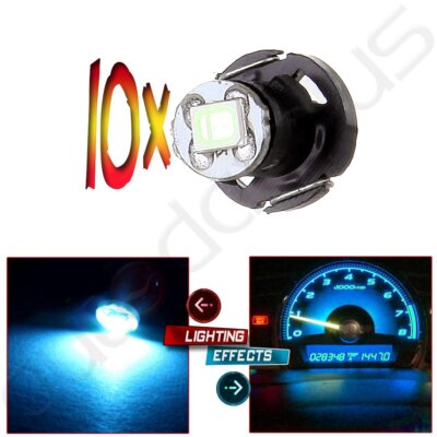 10x Ice Blue T4.2/T4 Neo Wedge LED Bulbs Dash A/C Climate Control Light Lamp 12V
