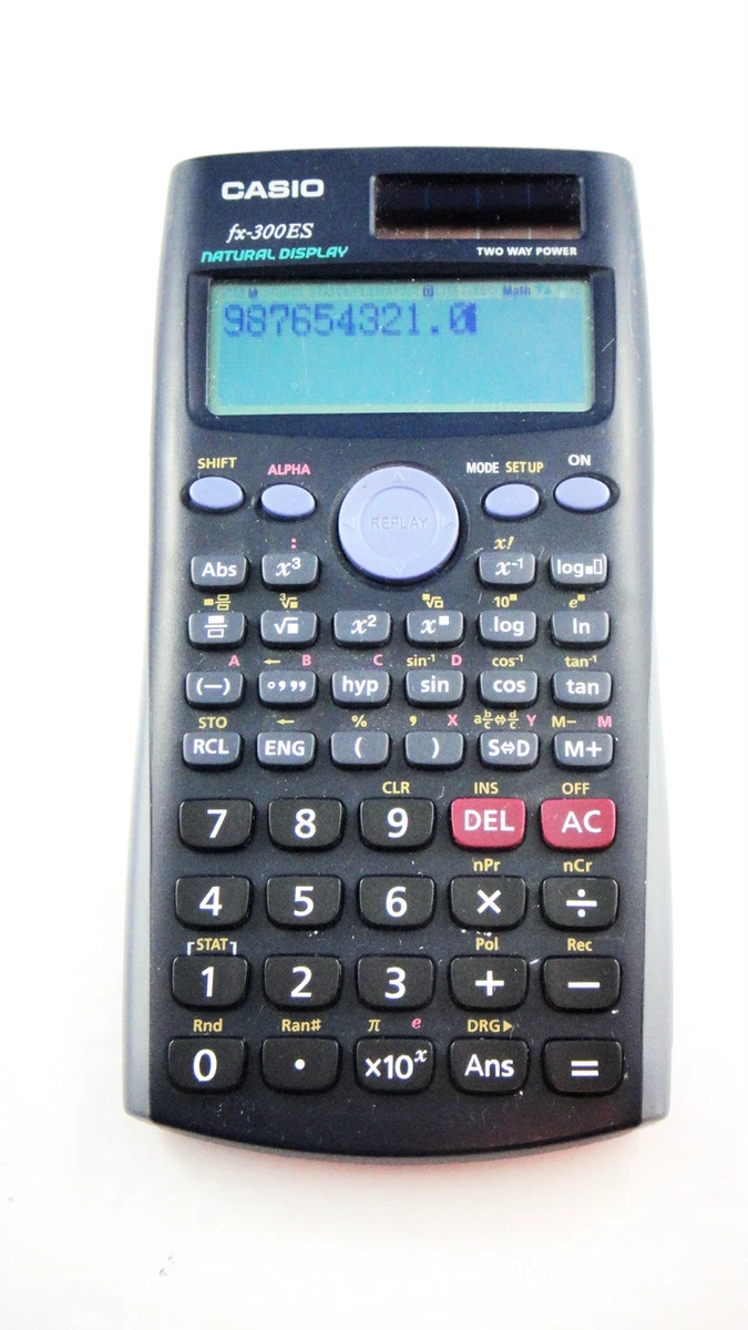 Casio scientific calculator natural clearance display