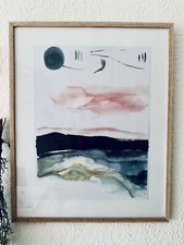 Aquarell Original Poster Landschaft Malerei 