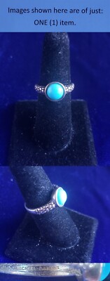 Michael Dawkins Sterling Silver Turquoise Pebble Size 8 Ring 25ri557