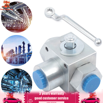 3/4'' NPT 3 Way Ball Valve 3 Ways Ball Valve Hydraulic Female Type For Oil