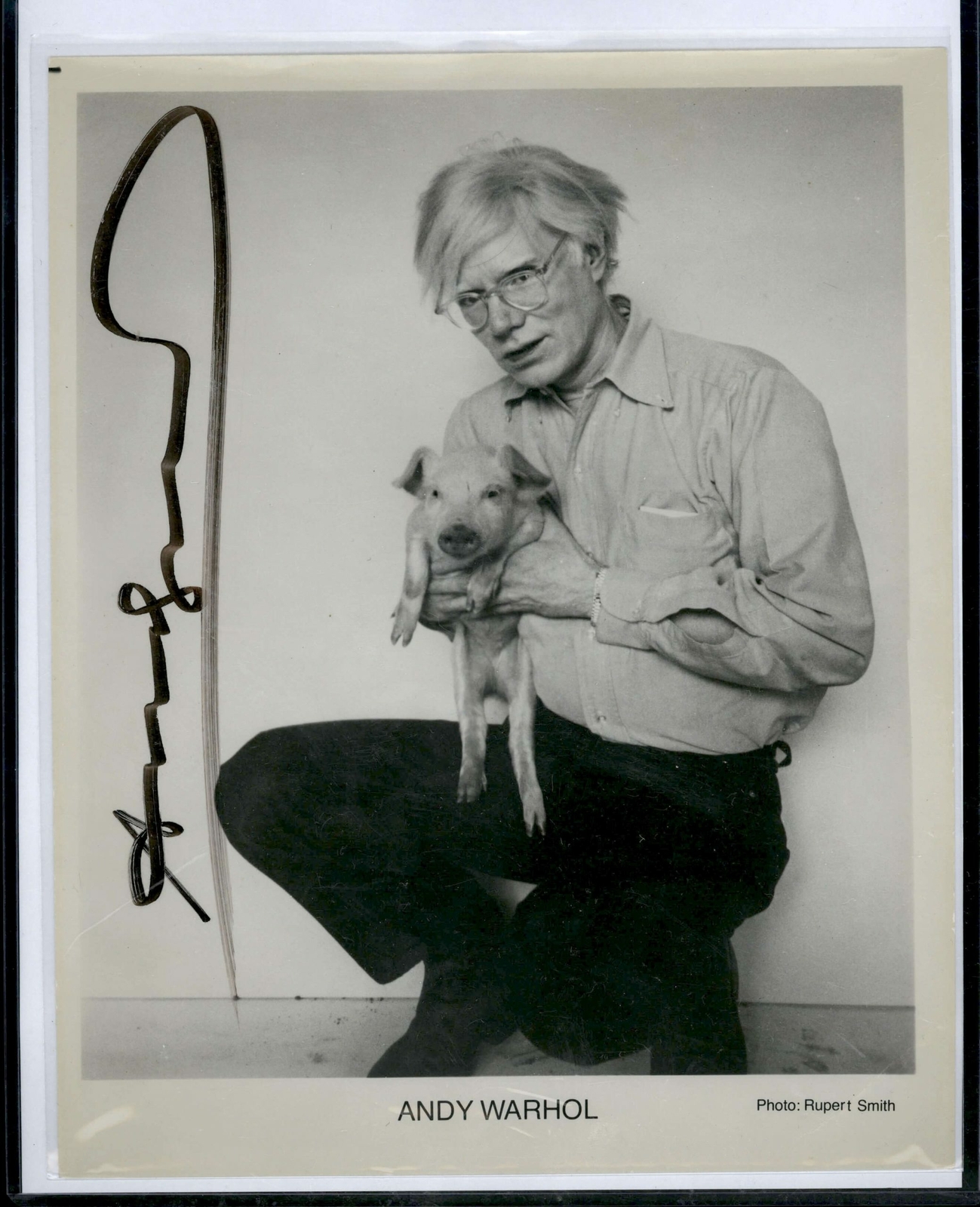 Image 1 - Andy Warhol Signed Photo with Beckett Letter of Authenticity 8&#034; x 11&#034;