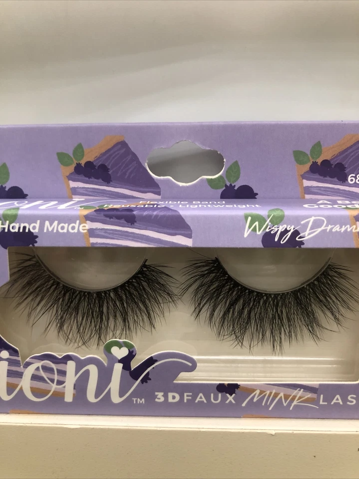 Juego pestañas visón sintético ioni 3d Foto 2 de 4
