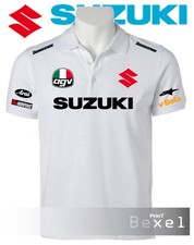 POLO PRINTED SUZUKI  MOTO GP SPORT TEAM ITALIA TUTA TSHIRT MAGLIETTA COL B.