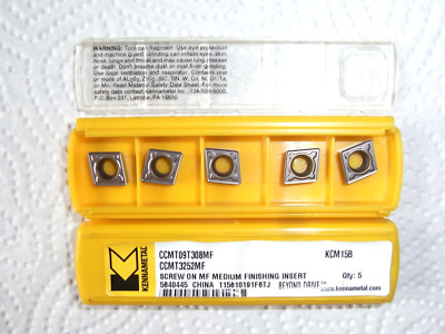 NEU 5 Kennametal CCMT09T308MF KCM15B VA Wendeplatten mit Rechnung CCMT 09T308MF