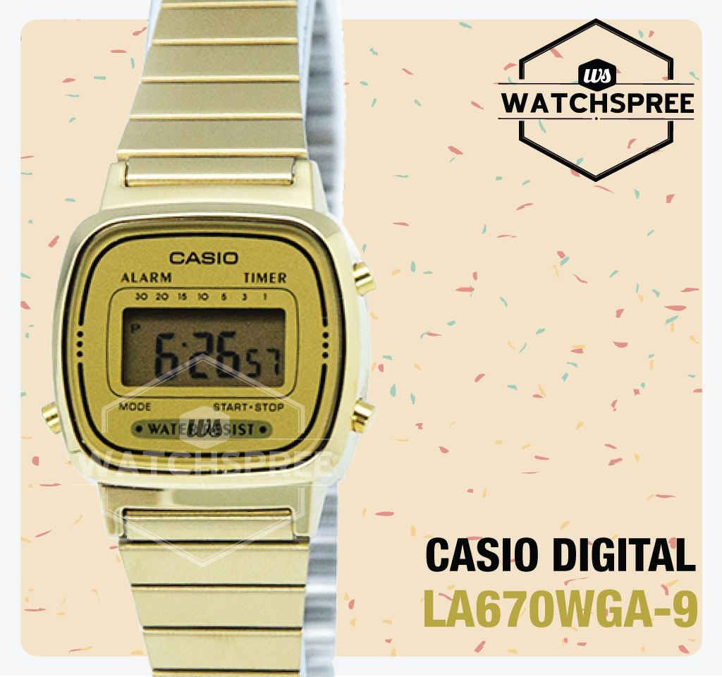 Casio Digital Watch LA670WGA9D eBay