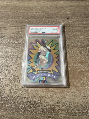 1998 CIRCA THUNDER QUICK STRIKE KEN GRIFFEY JR. PSA 8