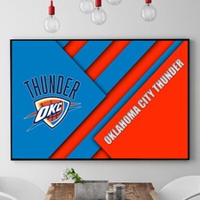 Oklahoma City Thunder Design NBA Basketball Home Decor Art Print Poster/Canvas