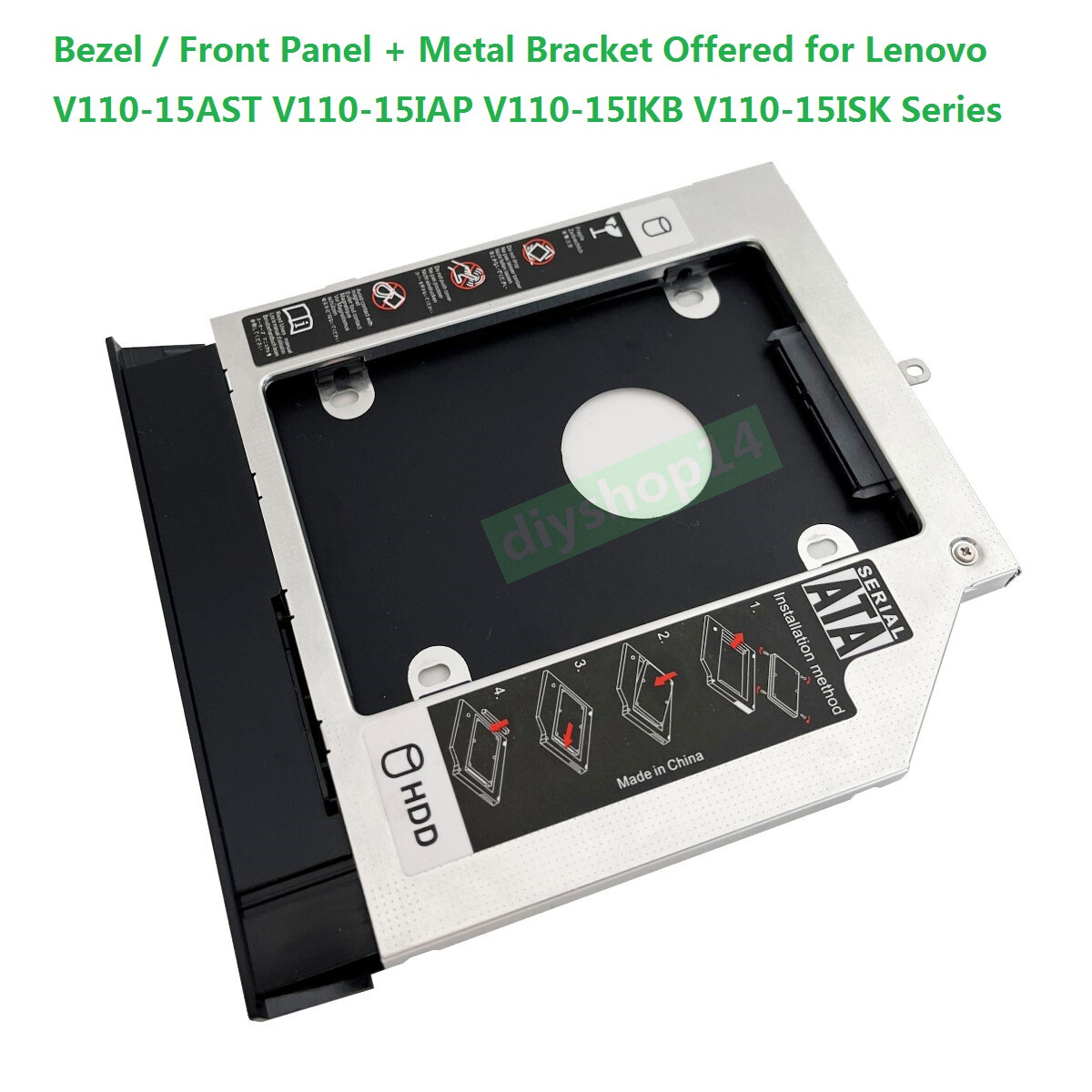 2nd HDD Hard Drive Caddy for Lenovo V110-15AST V110-15IAP V110