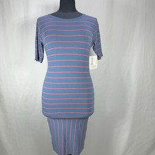 LuLaRoe Julia Form Fitting Dress Blue Size Small New With Tags