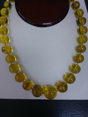 Vintage Amber Bead Necklace Grams