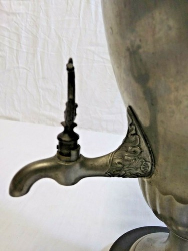 Antique Victorian Nickel Classical Samovar Urn Coffee/Teapot - Picture 9 of 11