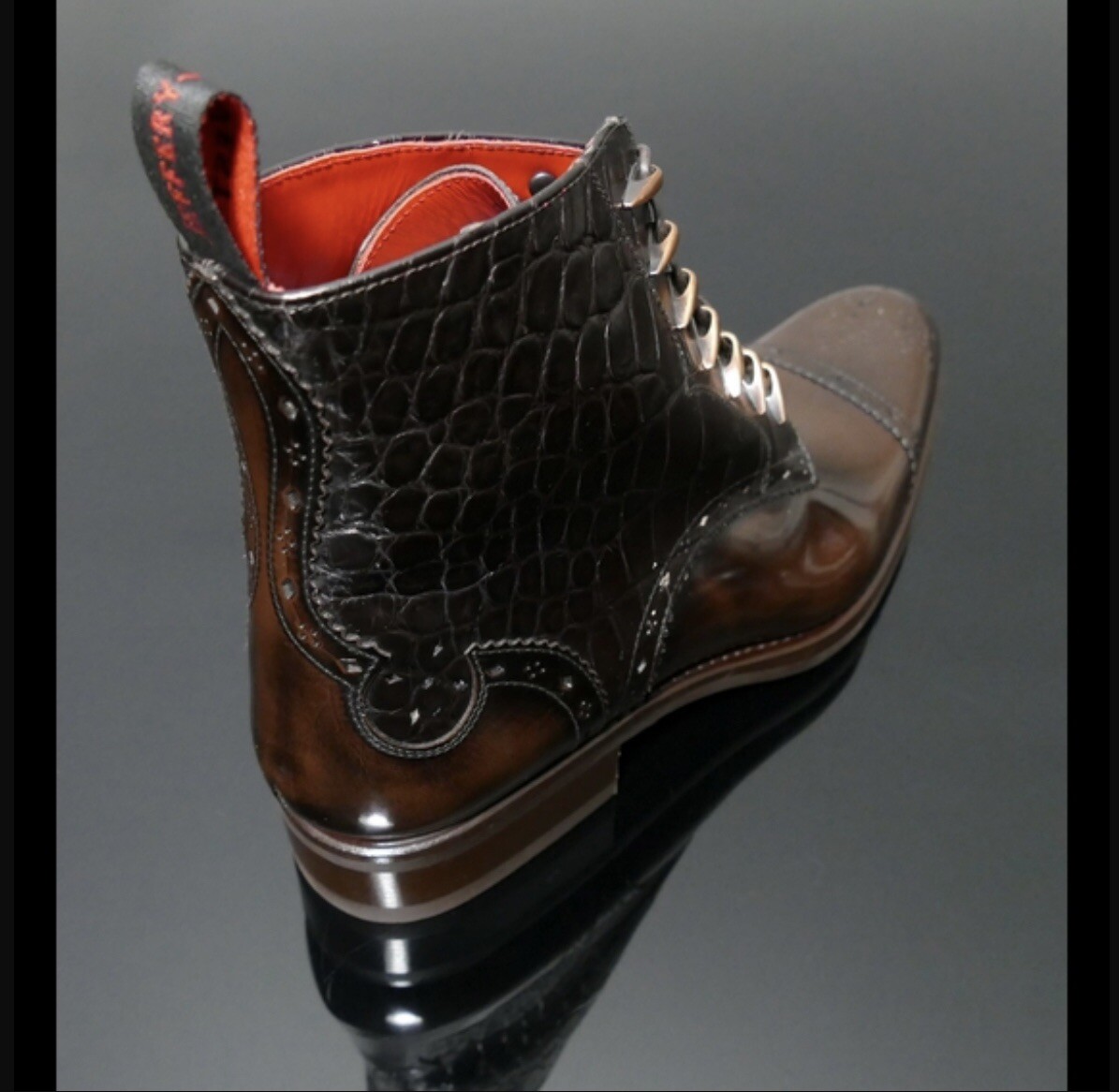 Jeffery West Hutchence Wasted Military Derby Boots Leather Size 43 image 4