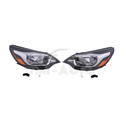 For 2012- 2017 Kia Rio Sedan Halogen Headlight Assembly Left Right Pair Set 2pc