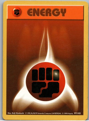 Fighting Energy 97/102 | Base Set (Shadowless) |WOTC Pokemon TCG CCG 1998/99 |LP