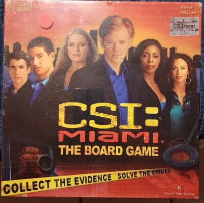 CSI: Miami The Board Game - 8 Crimes to Solve  Brand New in Sealed Package!
