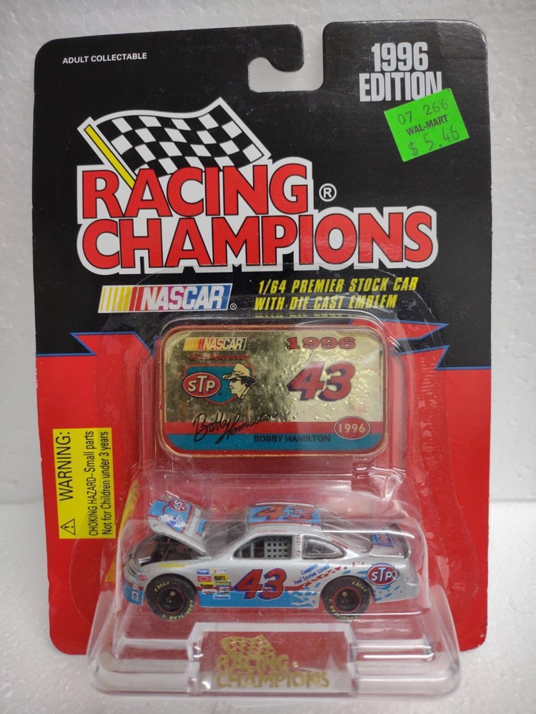1996 Racing Champions 1/64 Diecast Collectible No. 43 STP Bobby Hamilton RaceCar