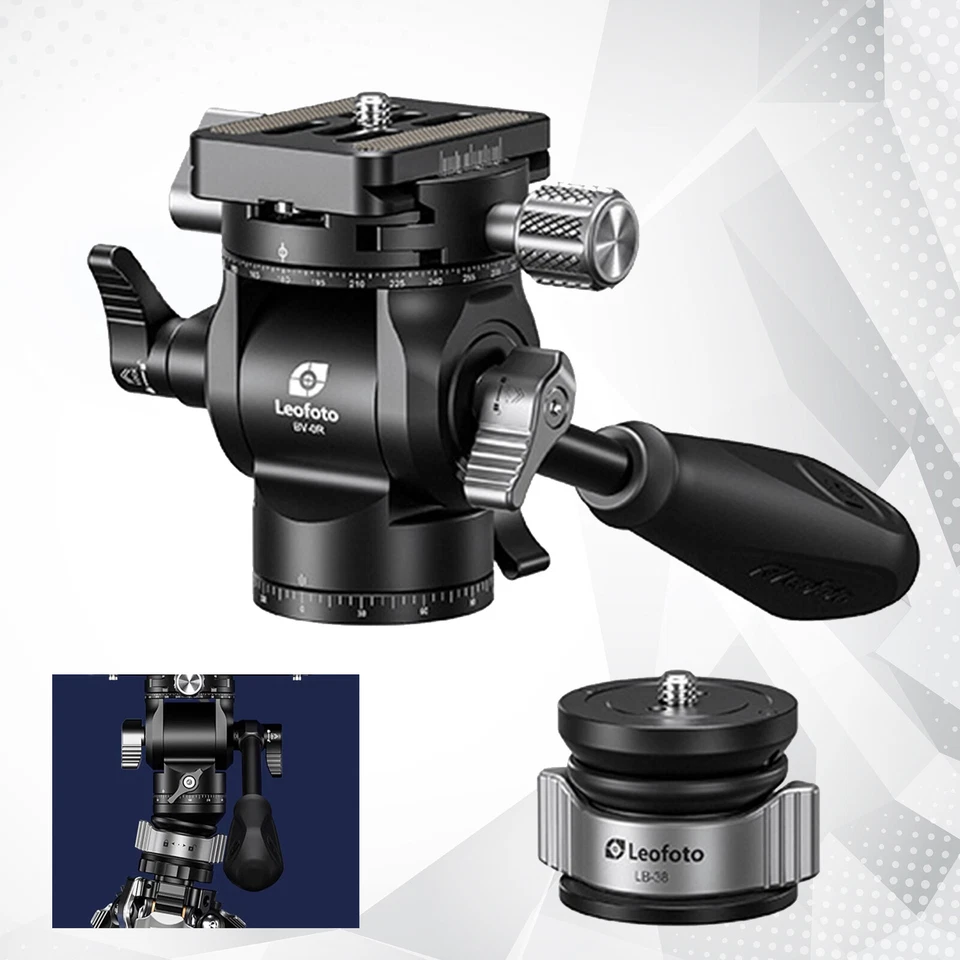 Leofoto BV-0R Geared Ball Head with Panoramic Clamp/QR Plate /Tilt Lock - Image 3 of 4