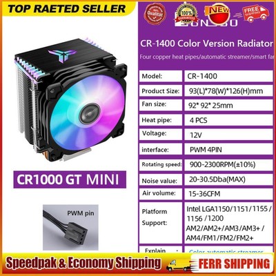 JONSBO CPU Cooler Fan PWM 4 Pin CPU Tower Cooler Hydraulic Bearing for AMD/Intel