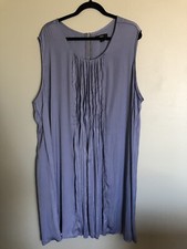 Ellos Blue Grey Pleated Sleeveless Dress ~ Size 3X