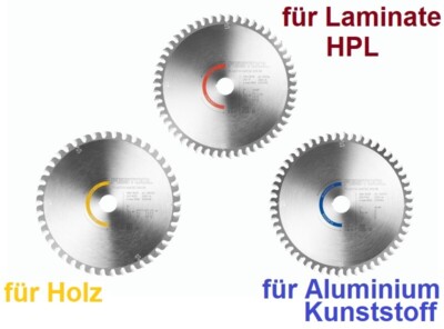 Festool Sägeblatt-Set KSB-SORT/3 W/L/A 168x1,8 für TS 60 K, TSV 60 K, CSC SYS 50